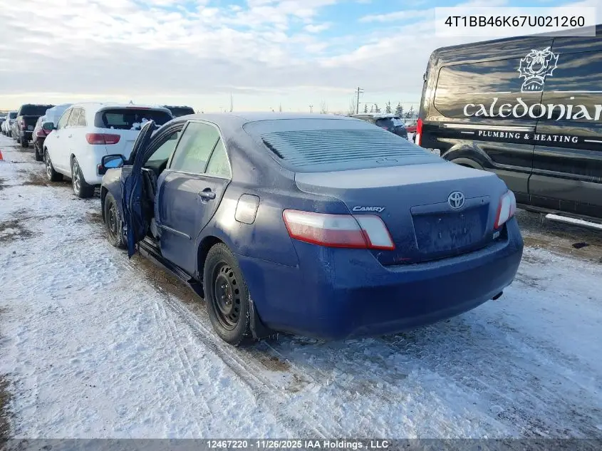 4T1BB46K67U021260 2007 Toyota Camry Hybrid