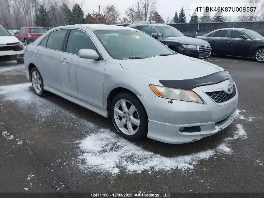 4T1BK46K87U008557 2007 Toyota Camry Le V6/Se V6/Xle V6