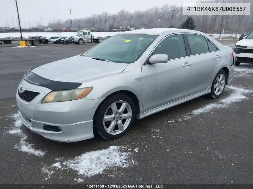 4T1BK46K87U008557 2007 Toyota Camry Le V6/Se V6/Xle V6