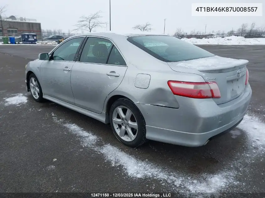 4T1BK46K87U008557 2007 Toyota Camry Le V6/Se V6/Xle V6