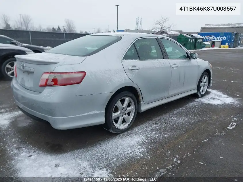 4T1BK46K87U008557 2007 Toyota Camry Le V6/Se V6/Xle V6