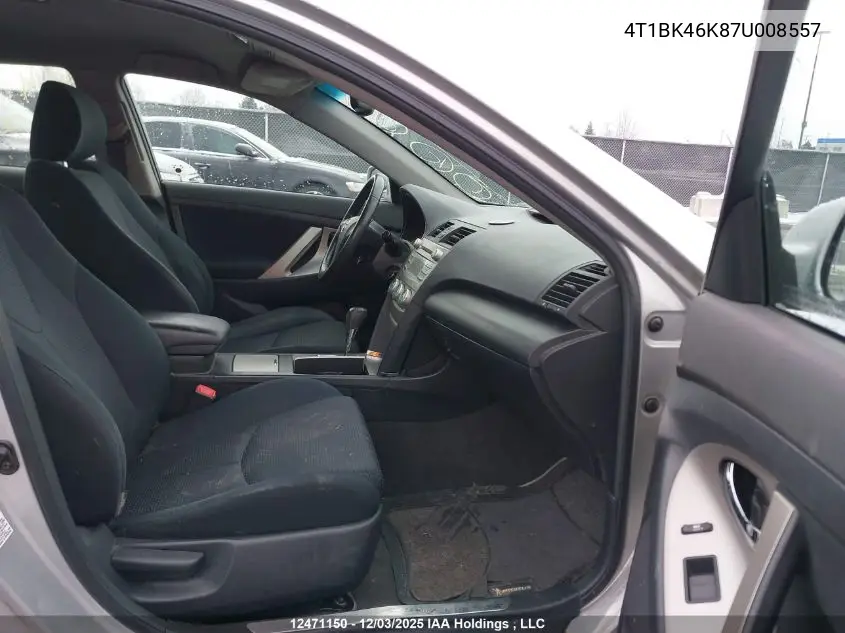 4T1BK46K87U008557 2007 Toyota Camry Le V6/Se V6/Xle V6