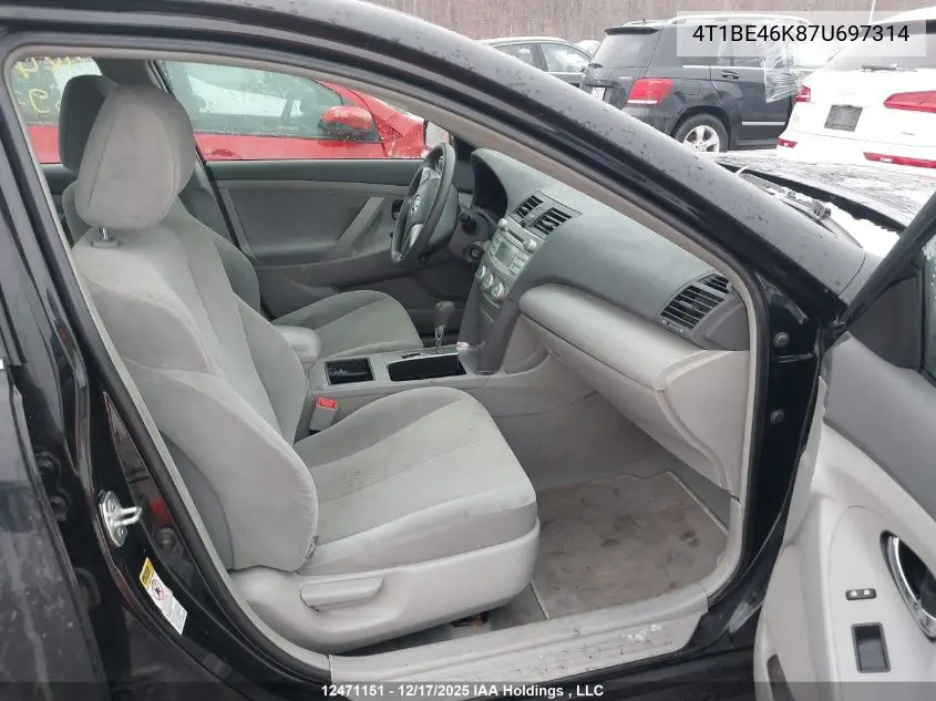 4T1BE46K87U697314 2007 Toyota Camry Le/Se