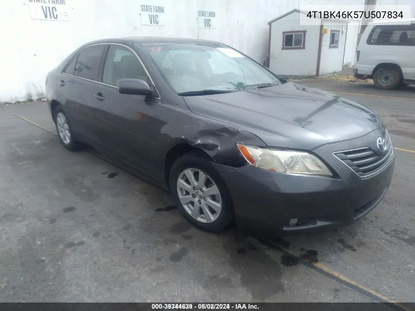 4T1BK46K57U507834 2007 Toyota Camry Xle V6