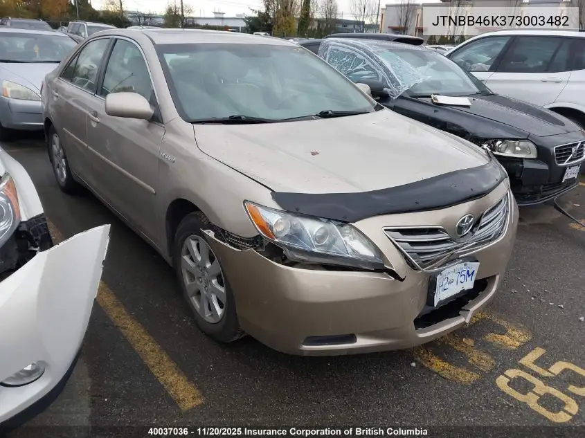 JTNBB46K373003482 2007 Toyota Camry Hybrid