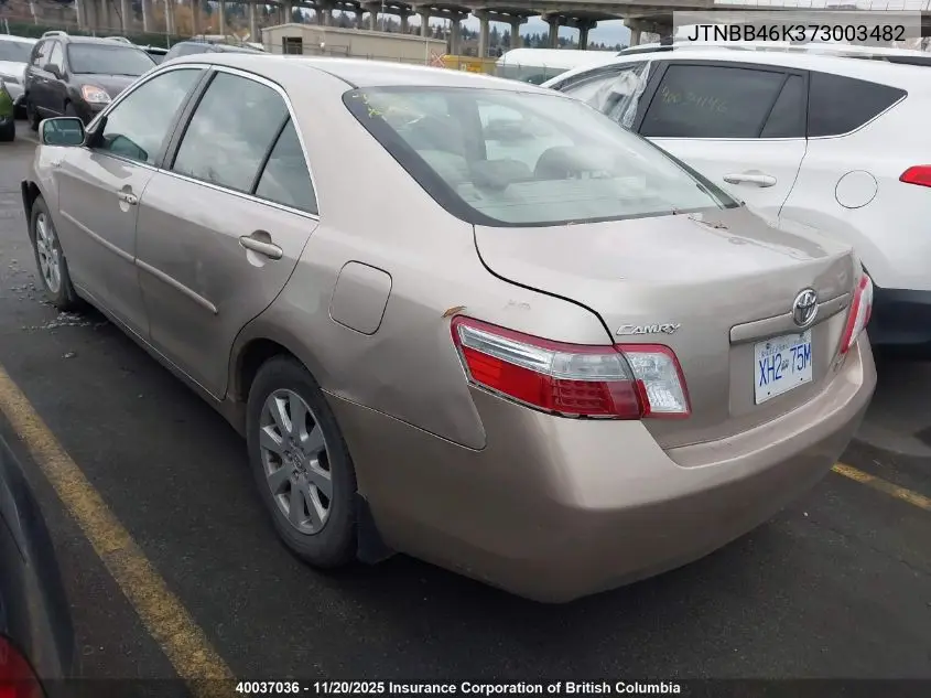 JTNBB46K373003482 2007 Toyota Camry Hybrid