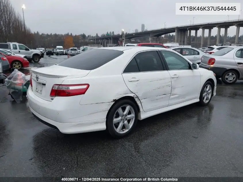 4T1BK46K37U544445 2007 Toyota Camry