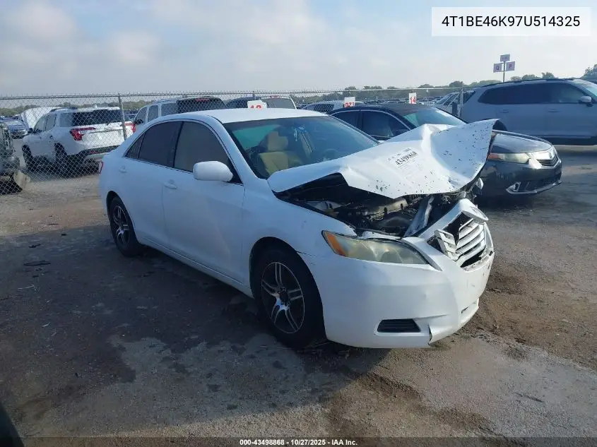 4T1BE46K97U514325 2007 Toyota Camry Le