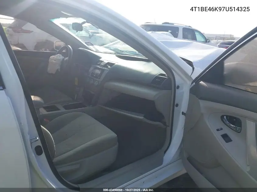 4T1BE46K97U514325 2007 Toyota Camry Le