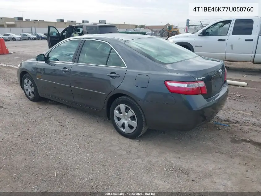 4T1BE46K77U050760 2007 Toyota Camry Le