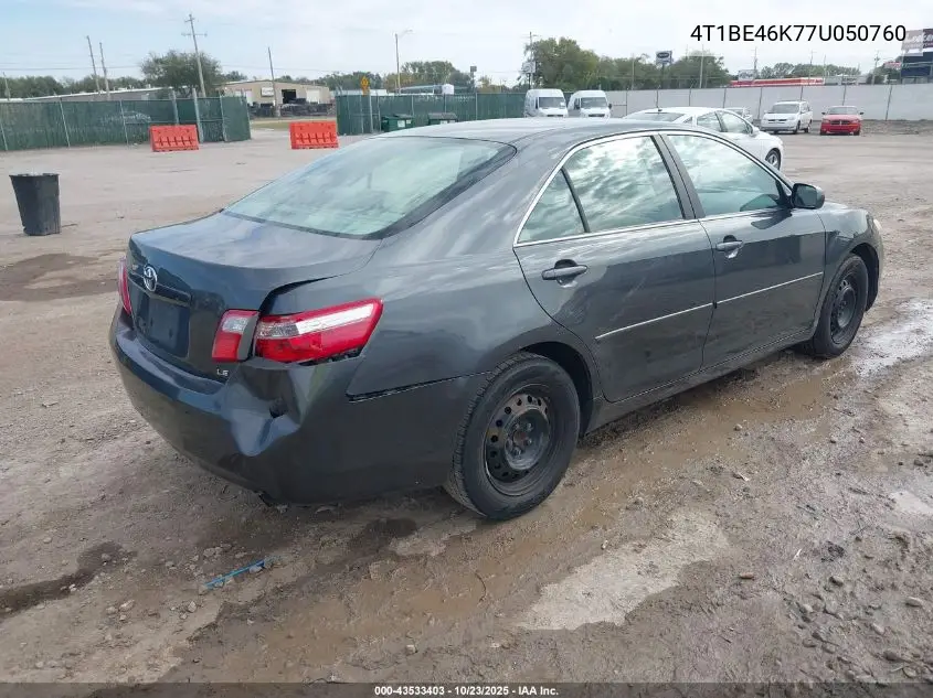 4T1BE46K77U050760 2007 Toyota Camry Le