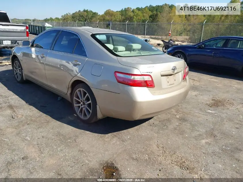 4T1BE46K17U692116 2007 Toyota Camry Le