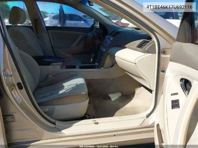 4T1BE46K17U692116 2007 Toyota Camry Le