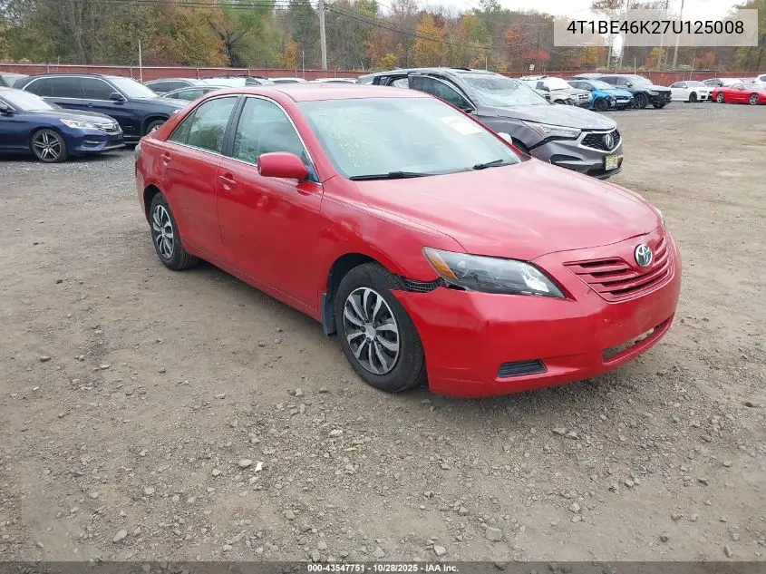 4T1BE46K27U125008 2007 Toyota Camry Le
