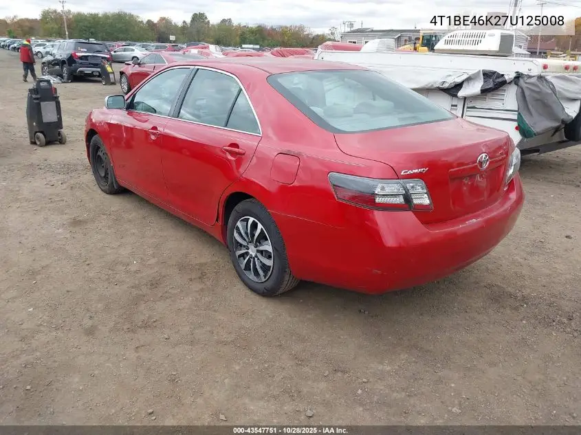 4T1BE46K27U125008 2007 Toyota Camry Le