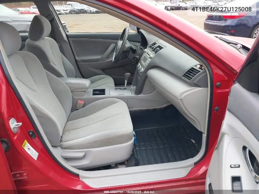 4T1BE46K27U125008 2007 Toyota Camry Le