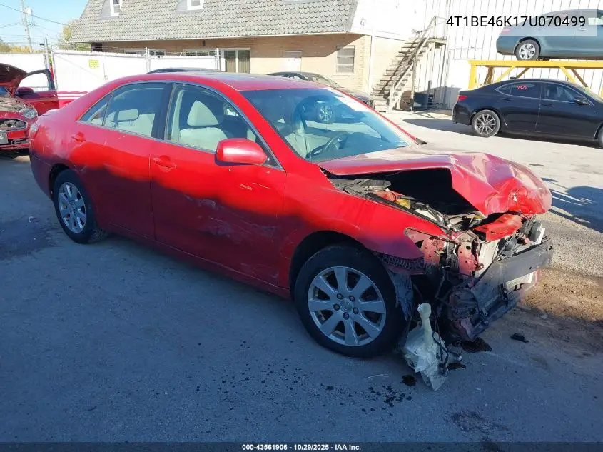 4T1BE46K17U070499 2007 Toyota Camry Xle