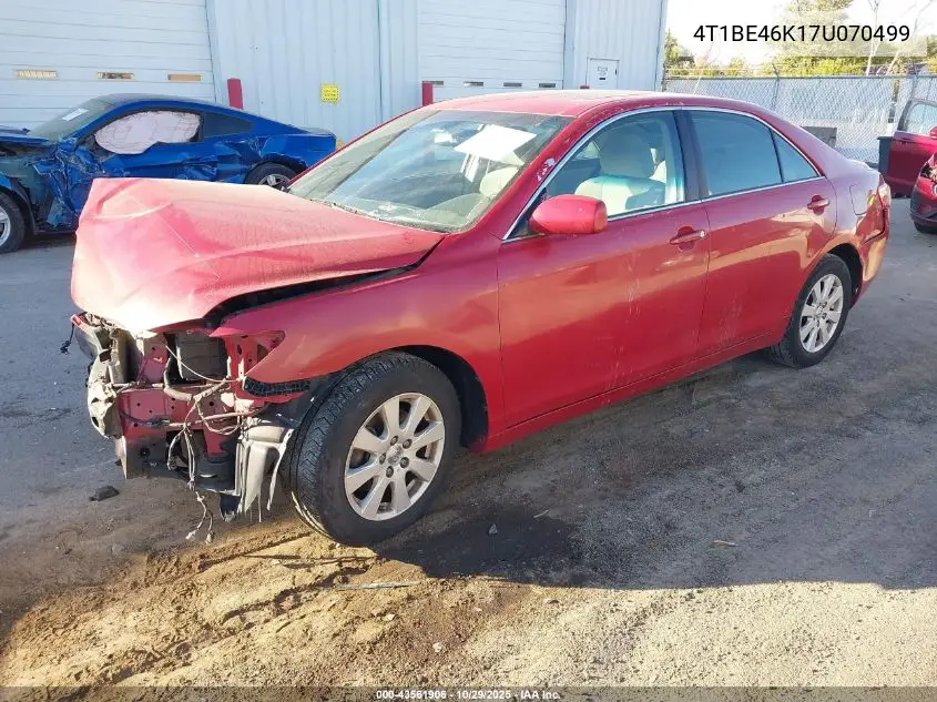 4T1BE46K17U070499 2007 Toyota Camry Xle
