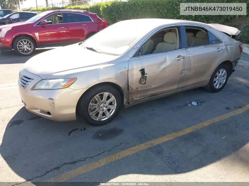 JTNBB46K473019450 2007 Toyota Camry Hybrid