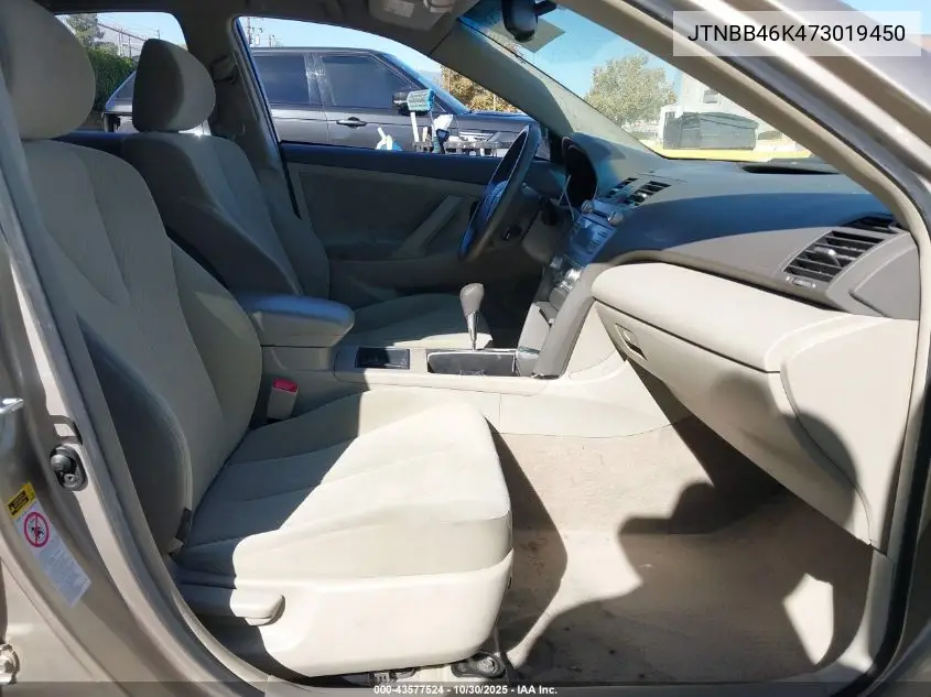 JTNBB46K473019450 2007 Toyota Camry Hybrid