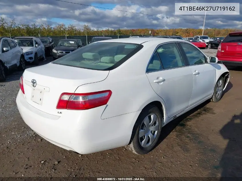 4T1BE46K27U719162 2007 Toyota Camry Le