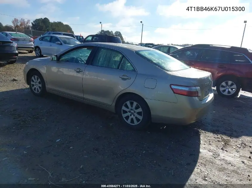 4T1BB46K67U015300 2007 Toyota Camry Hybrid
