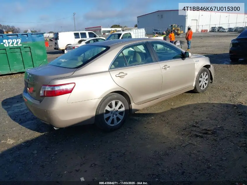 4T1BB46K67U015300 2007 Toyota Camry Hybrid