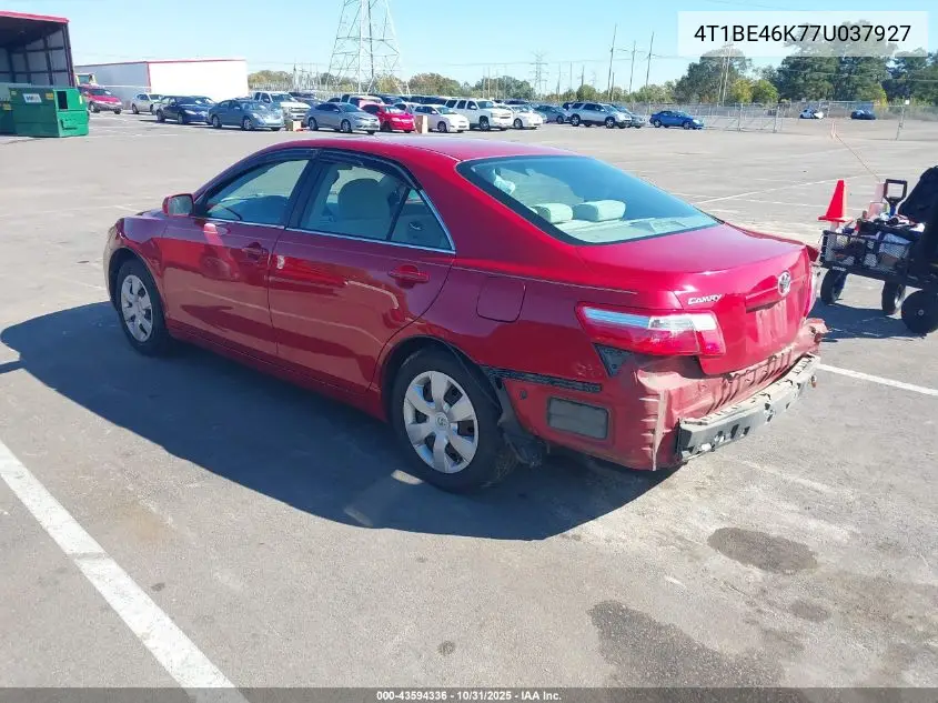 4T1BE46K77U037927 2007 Toyota Camry Le