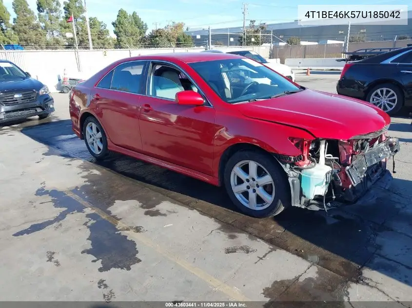 4T1BE46K57U185042 2007 Toyota Camry Se