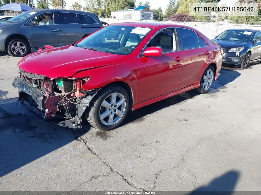 4T1BE46K57U185042 2007 Toyota Camry Se