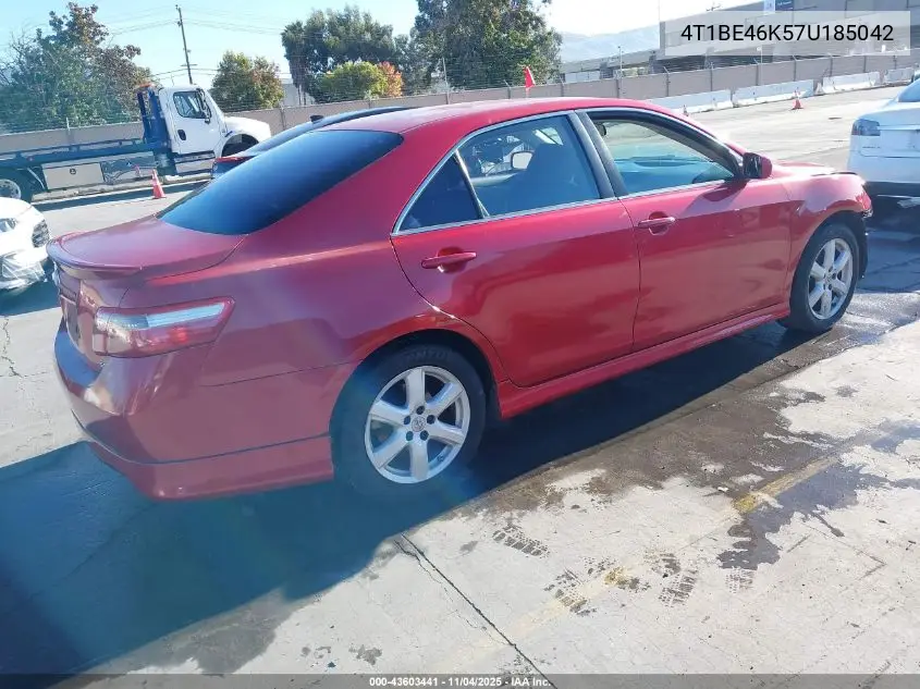 4T1BE46K57U185042 2007 Toyota Camry Se