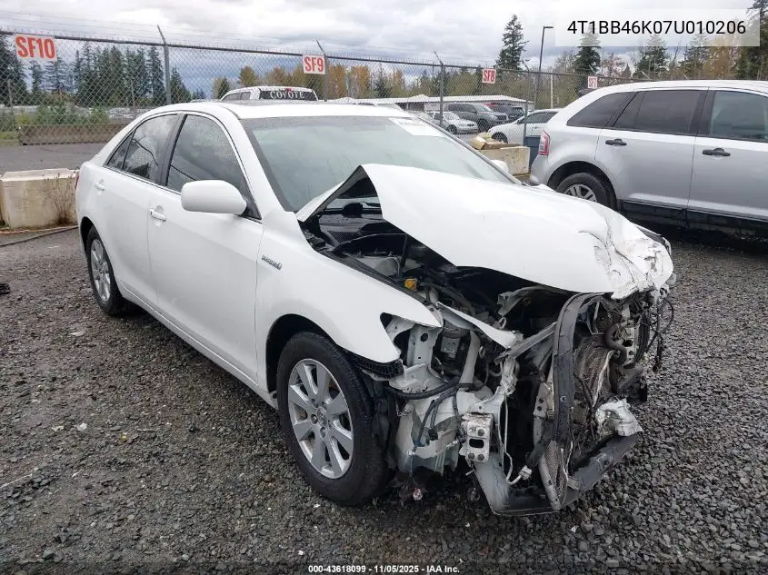 4T1BB46K07U010206 2007 Toyota Camry Hybrid