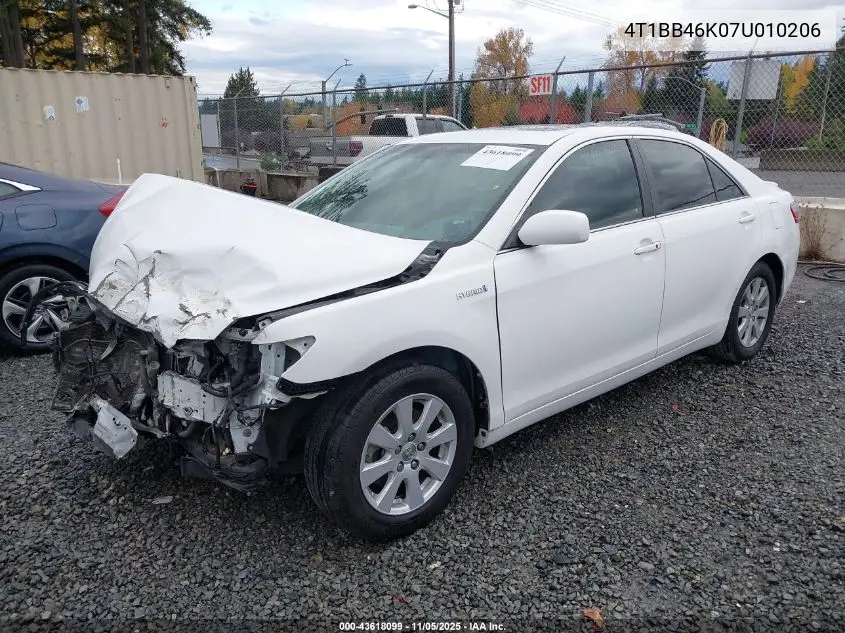 4T1BB46K07U010206 2007 Toyota Camry Hybrid