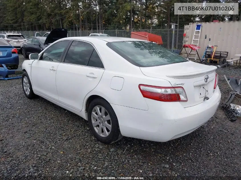 4T1BB46K07U010206 2007 Toyota Camry Hybrid