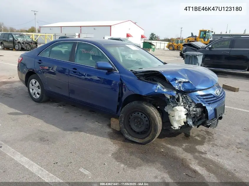 4T1BE46K47U123180 2007 Toyota Camry Le