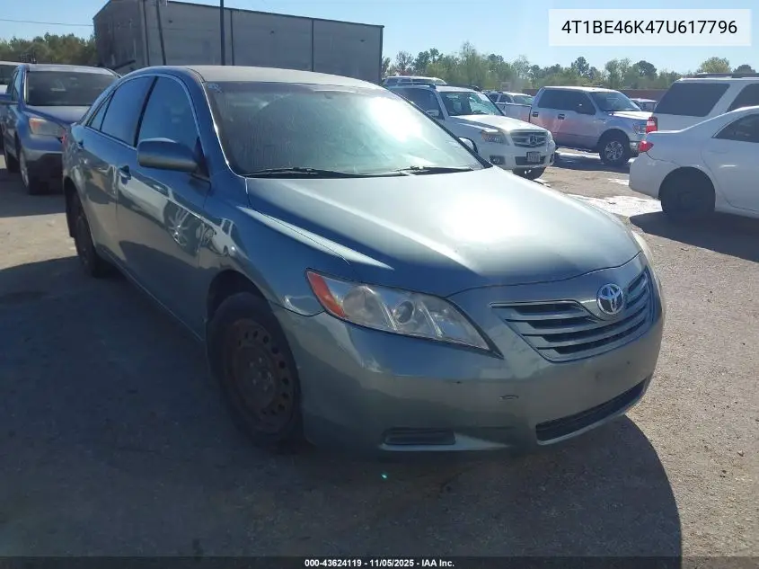 4T1BE46K47U617796 2007 Toyota Camry Le