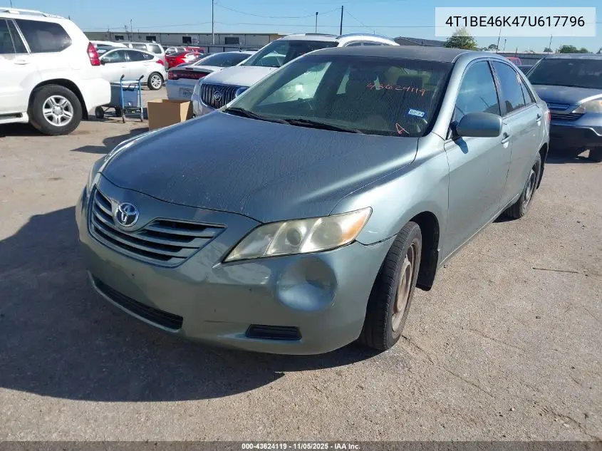 4T1BE46K47U617796 2007 Toyota Camry Le