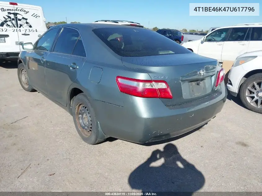 4T1BE46K47U617796 2007 Toyota Camry Le