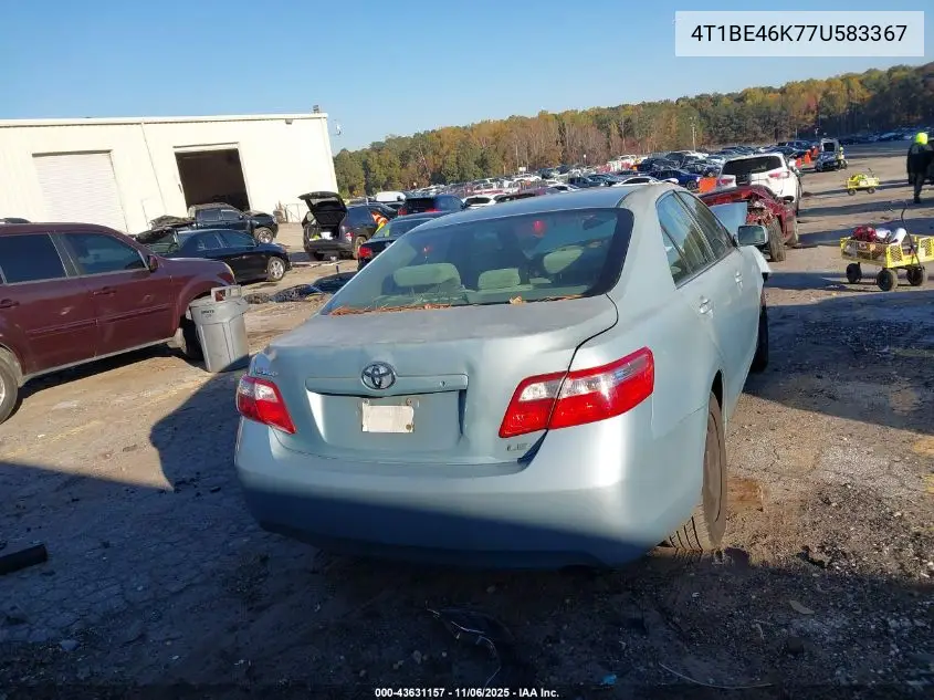 4T1BE46K77U583367 2007 Toyota Camry Le