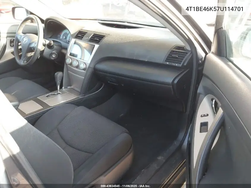 4T1BE46K57U114701 2007 Toyota Camry Se