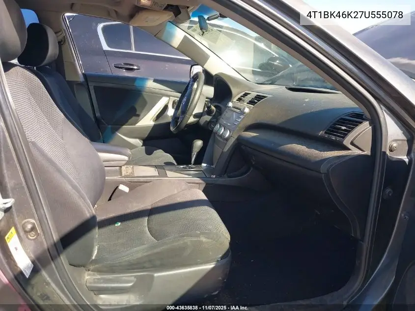 4T1BK46K27U555078 2007 Toyota Camry Se V6