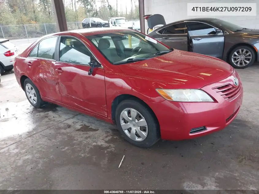 4T1BE46K27U097209 2007 Toyota Camry Le