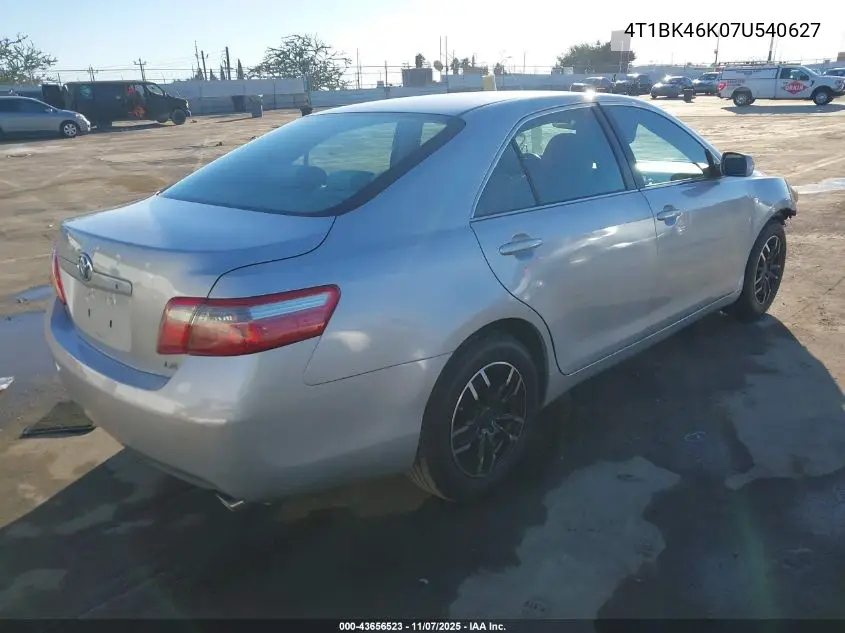 4T1BK46K07U540627 2007 Toyota Camry Le V6