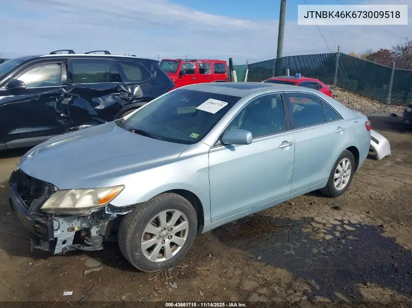 JTNBK46K673009518 2007 Toyota Camry Xle V6