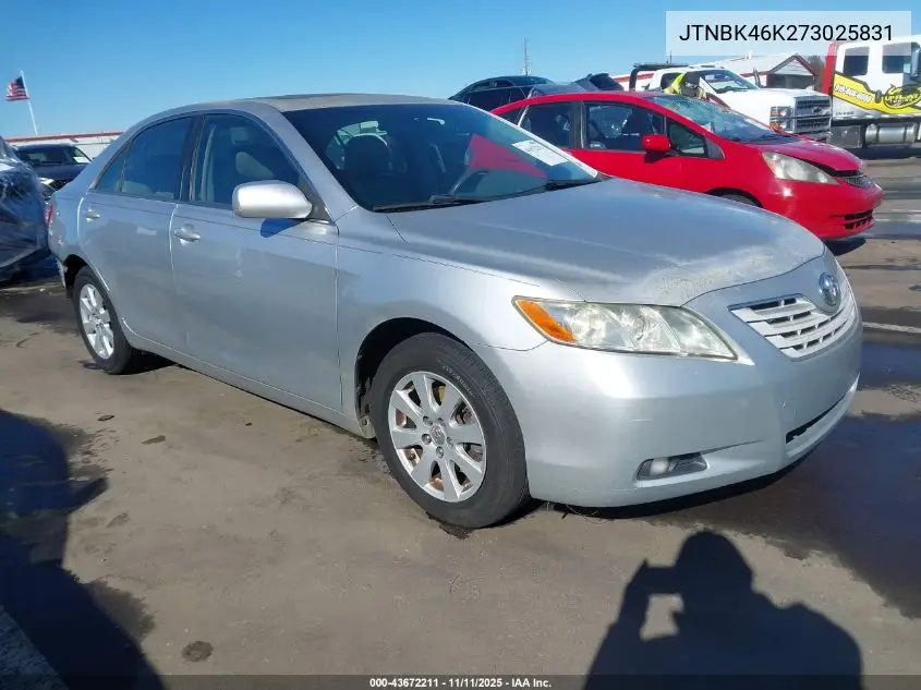 JTNBK46K273025831 2007 Toyota Camry Xle V6