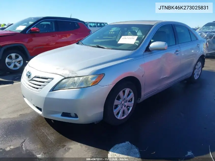 JTNBK46K273025831 2007 Toyota Camry Xle V6