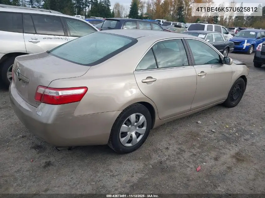 4T1BE46K57U625812 2007 Toyota Camry Le