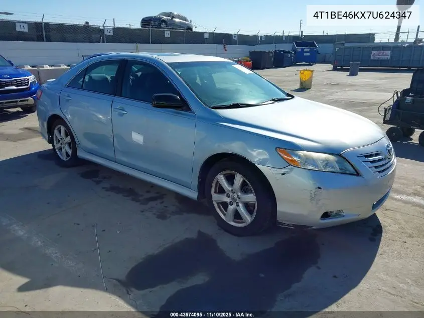4T1BE46KX7U624347 2007 Toyota Camry Se
