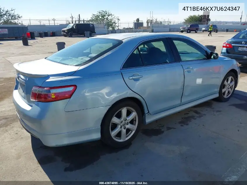 4T1BE46KX7U624347 2007 Toyota Camry Se