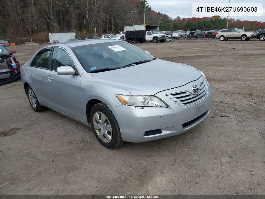 4T1BE46K27U690603 2007 Toyota Camry Le